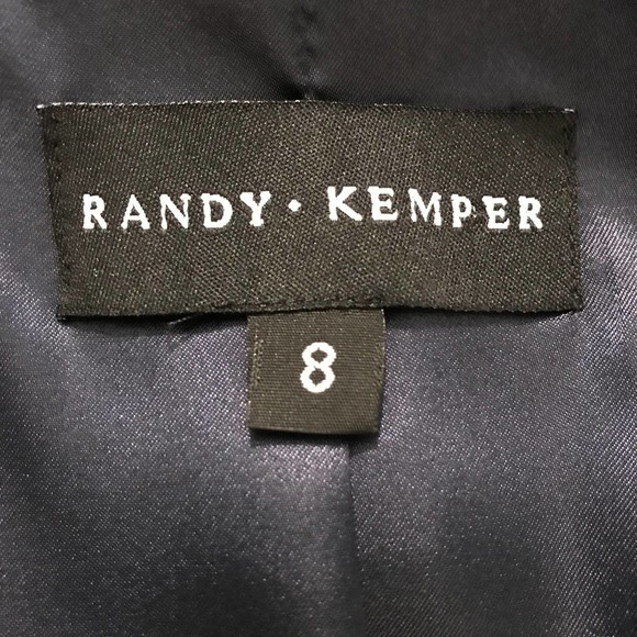 Randy Kemper Blue Pinstripe Jacket w/Gold Chain Embellishment, New, Size 8 - Picture 4 of 7